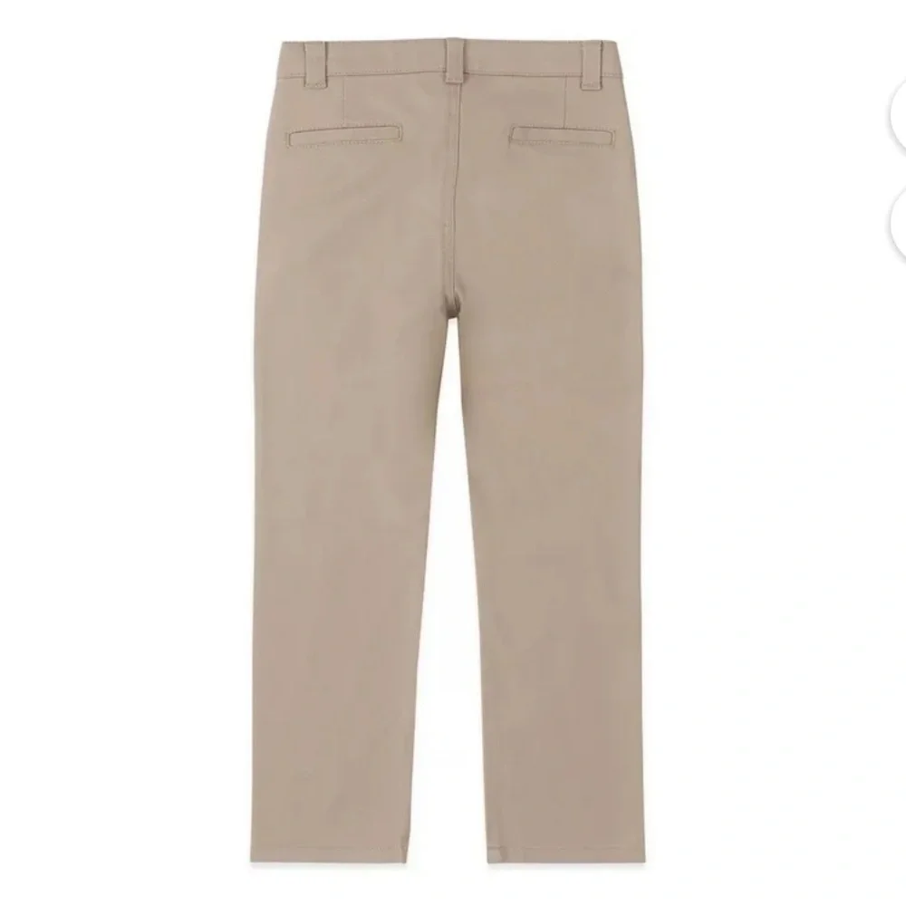 Izod School Uniform Boys Flat Front Tough Cotton Stretch Khaki Size 18 Set of 2